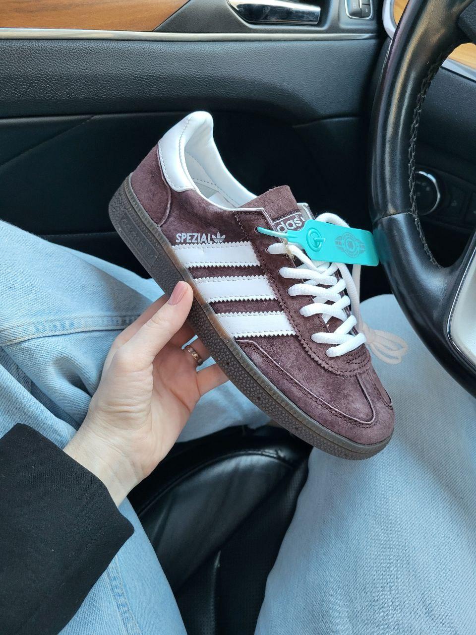 Жіночі демісезонні кросівки Adidas Spezial Brown (коричневі) стильні повсякденні кроси 716 Адідас vkross