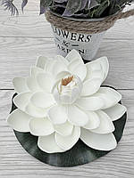 Штучний лотос для водойми, діаметр 18 см — декоративна квітка для ставка, басейну, фонтану, фото 7