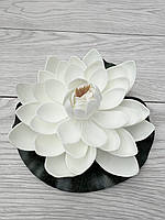 Штучний лотос для водойми, діаметр 18 см — декоративна квітка для ставка, басейну, фонтану, фото 3