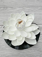 Штучний лотос для водойми, діаметр 18 см — декоративна квітка для ставка, басейну, фонтану, фото 5