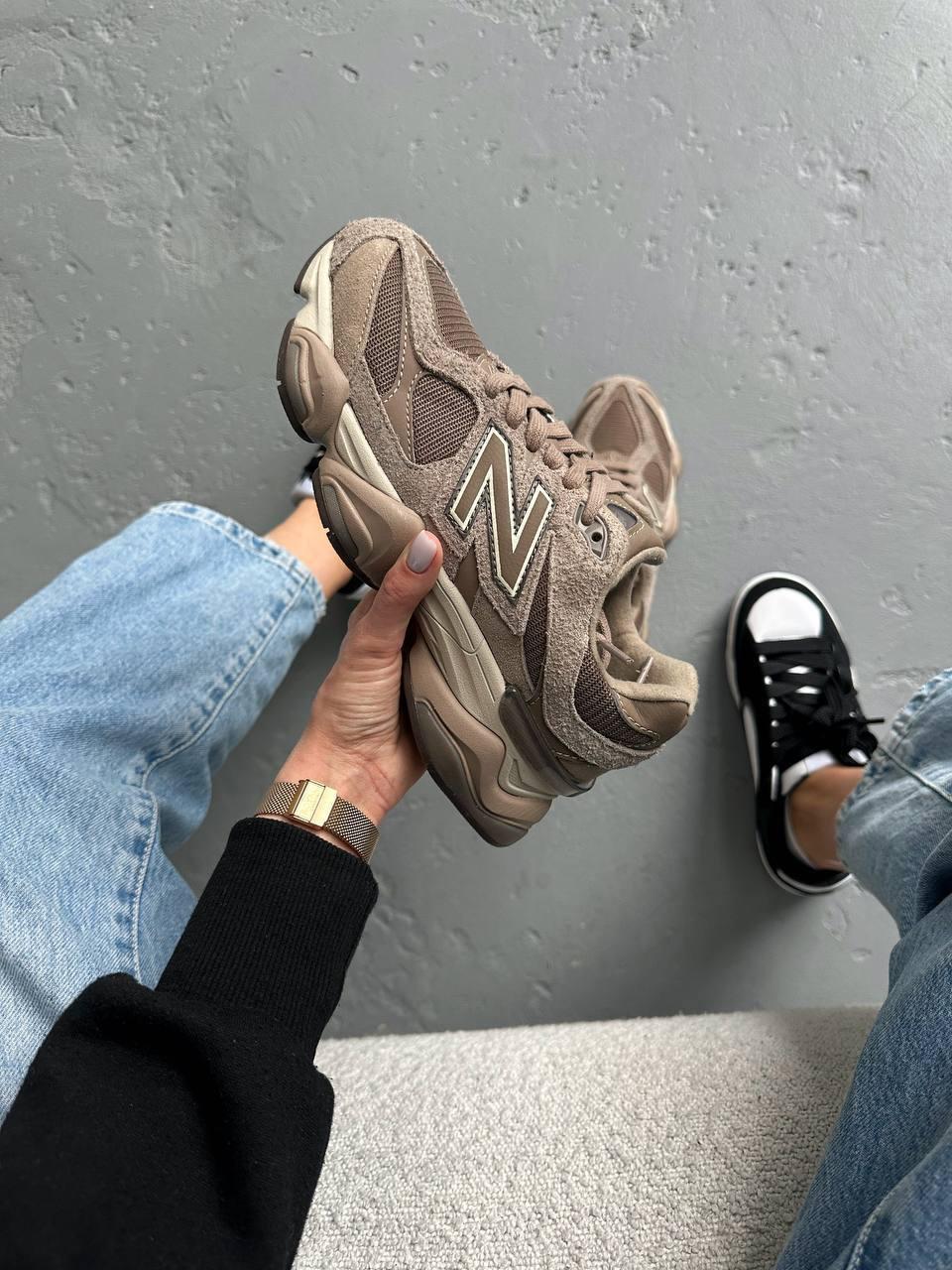 Жіночі спортивні кросівки New Balance 9060 Brown (коричневі) демісезонні кроси NB0070 Нью Беленс vkross