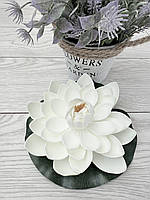 Штучний лотос для водойми, діаметр 18 см — декоративна квітка для ставка, басейну, фонтану, фото 6