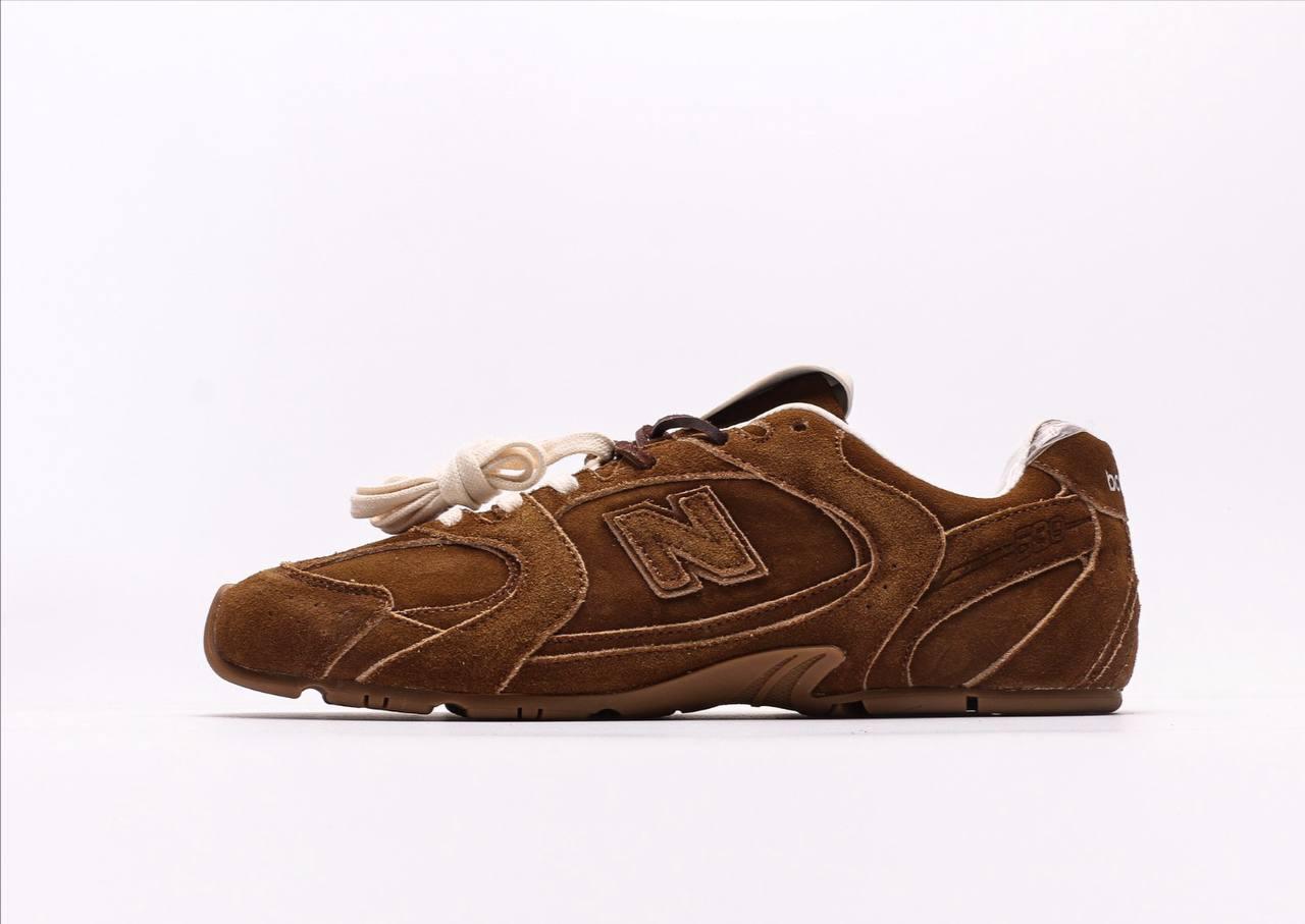 Жіночі кросівки New Balance x MIU MIU DARK BROWN (коричневі) спортивні nbmm4 Нью Беленс vkross