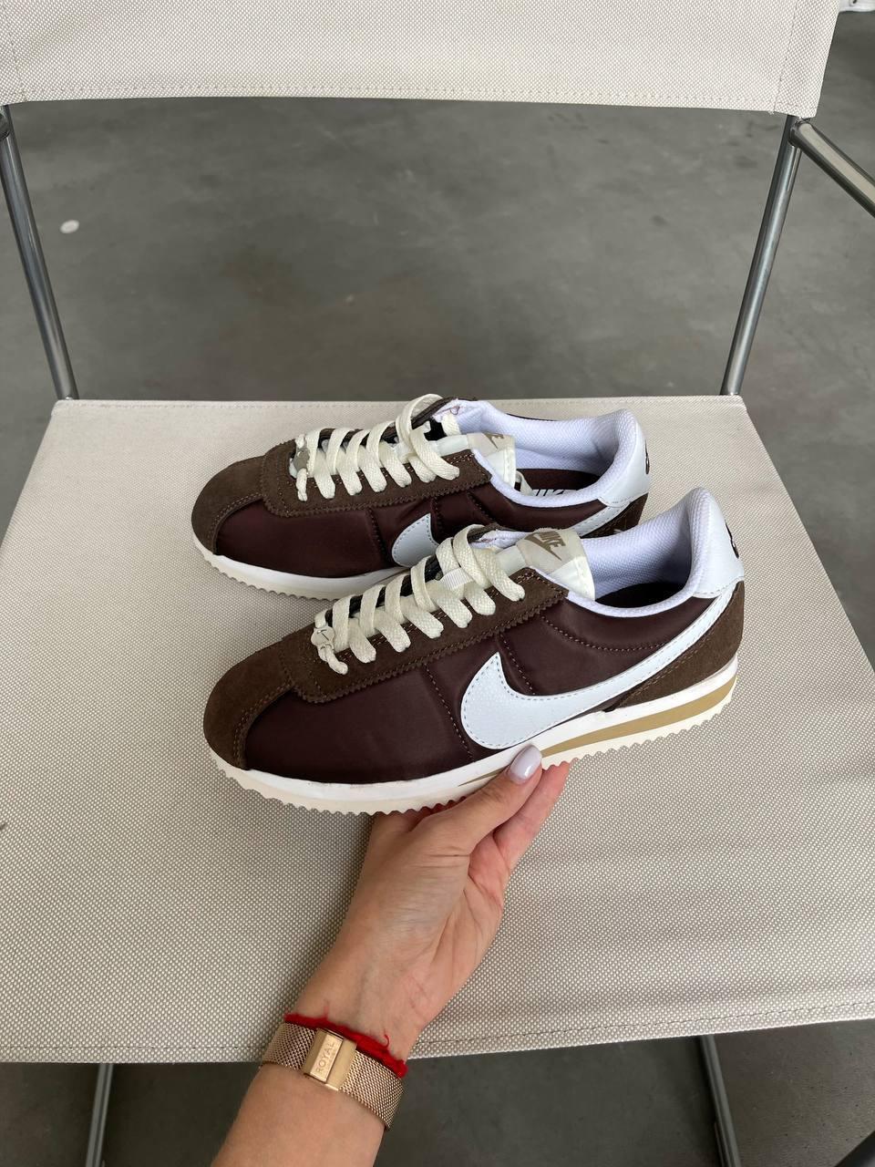 Чоловічі повсякденні кросівки Nike Cortez Brown (коричневі) модні демісезонні кроси N00209 Найк vkross