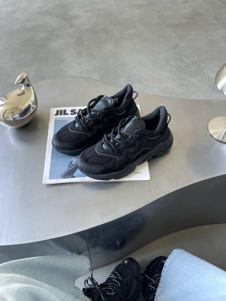 Жіночі демісезонні кросівки Adidas Ozweego Black (чорні) стильні повсякденні кроси A00164 Адідас vkross