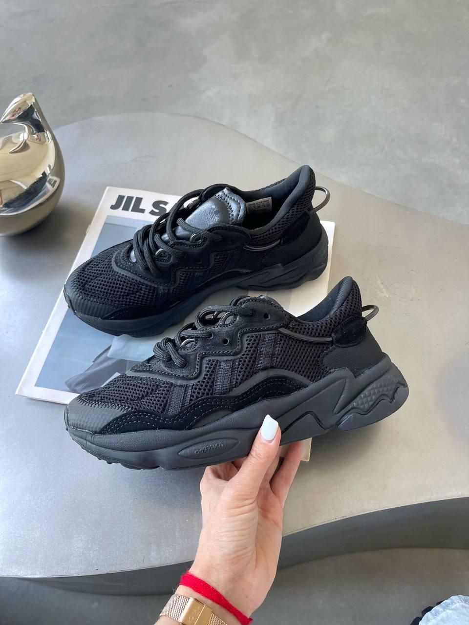 Чоловічі кросівки Adidas Ozweego Black (чорні) стильні повсякденні кроси A00164 Адідас vkross, фото 1