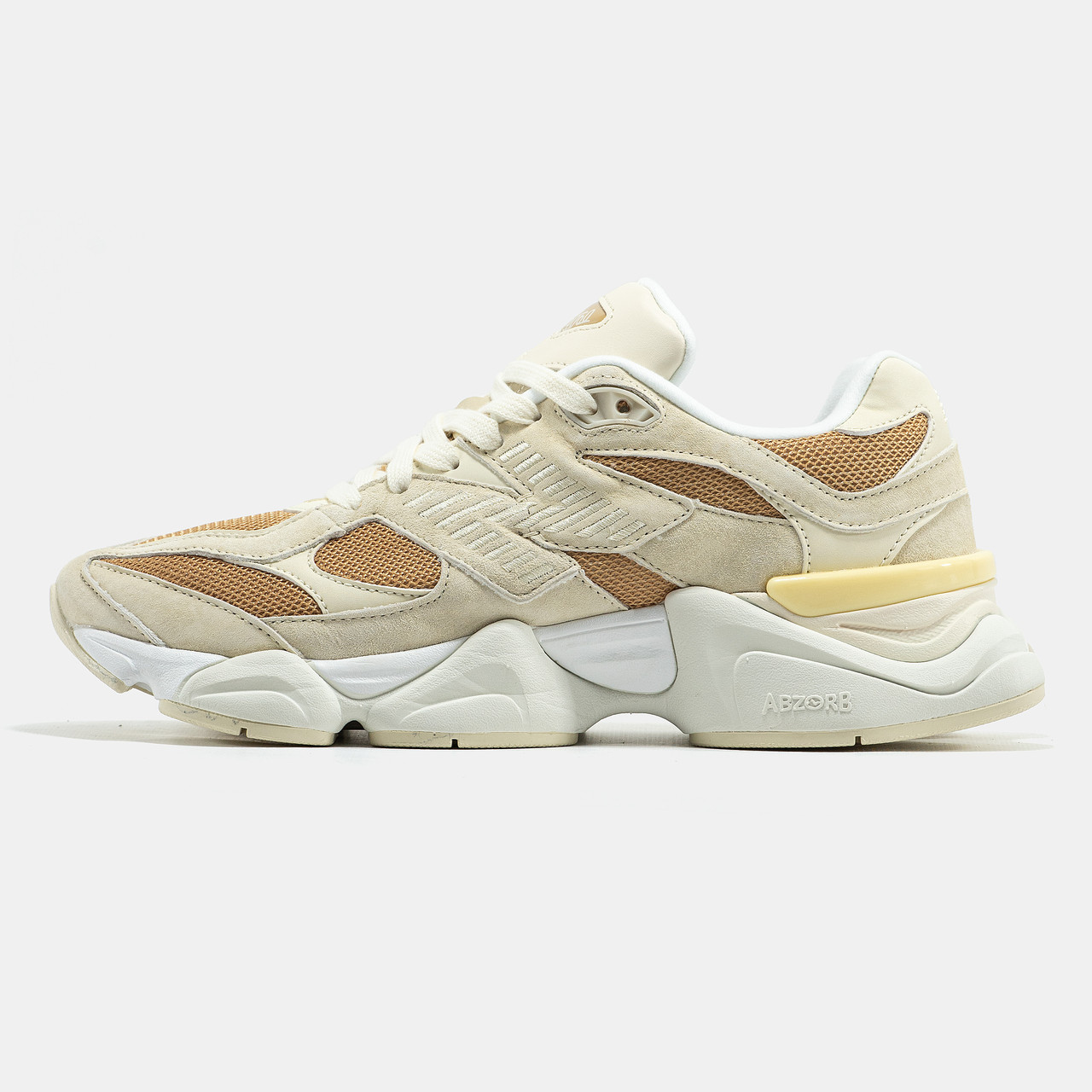 Жіночі спортивні кросівки New Balance 9060 (бежеві) демісезонні кроси 2216 Нью Беленс vkross