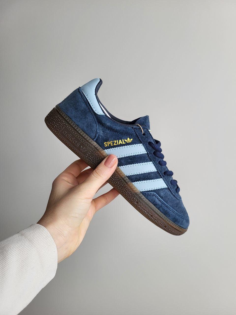 Жіночі демісезонні кросівки Adidas Spezial Blue (сині) стильні повсякденні кроси 695 Адідас vkross