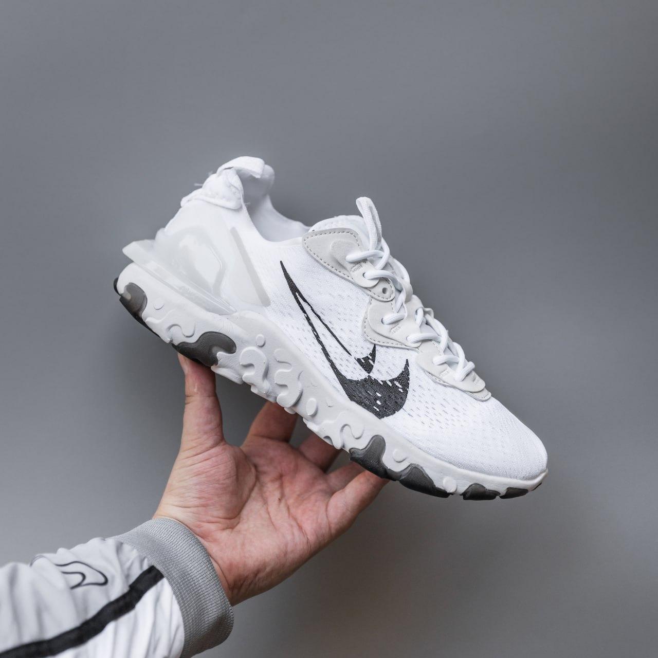 Чоловічі спортивні кросівки Nike React Vision (білі) модні літні кроси 2765 Найк vkross