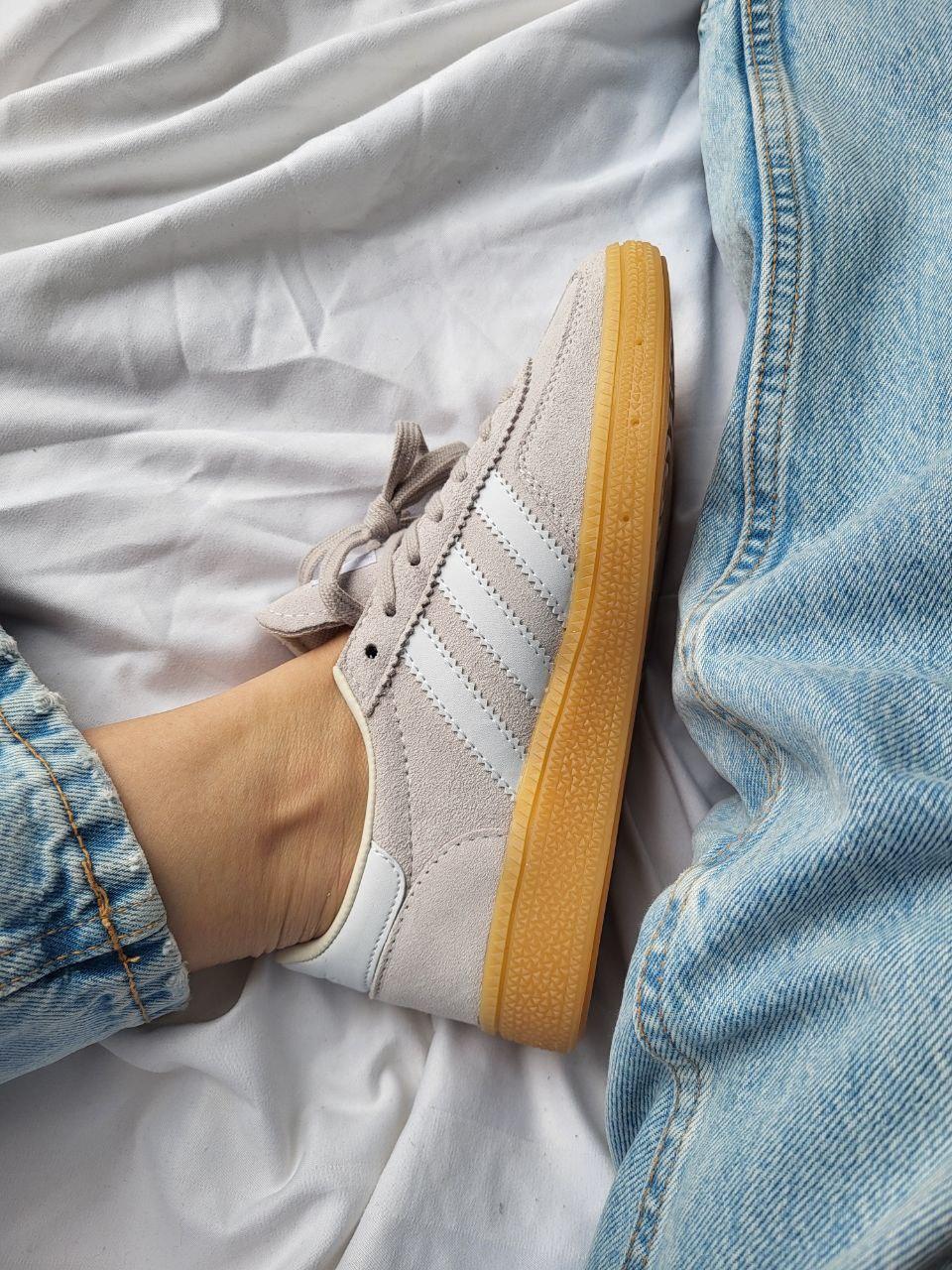 Жіночі демісезонні кросівки Adidas Spezial Beige (бежеві) стильні повсякденні кроси 706 Адідас vkross, фото 1