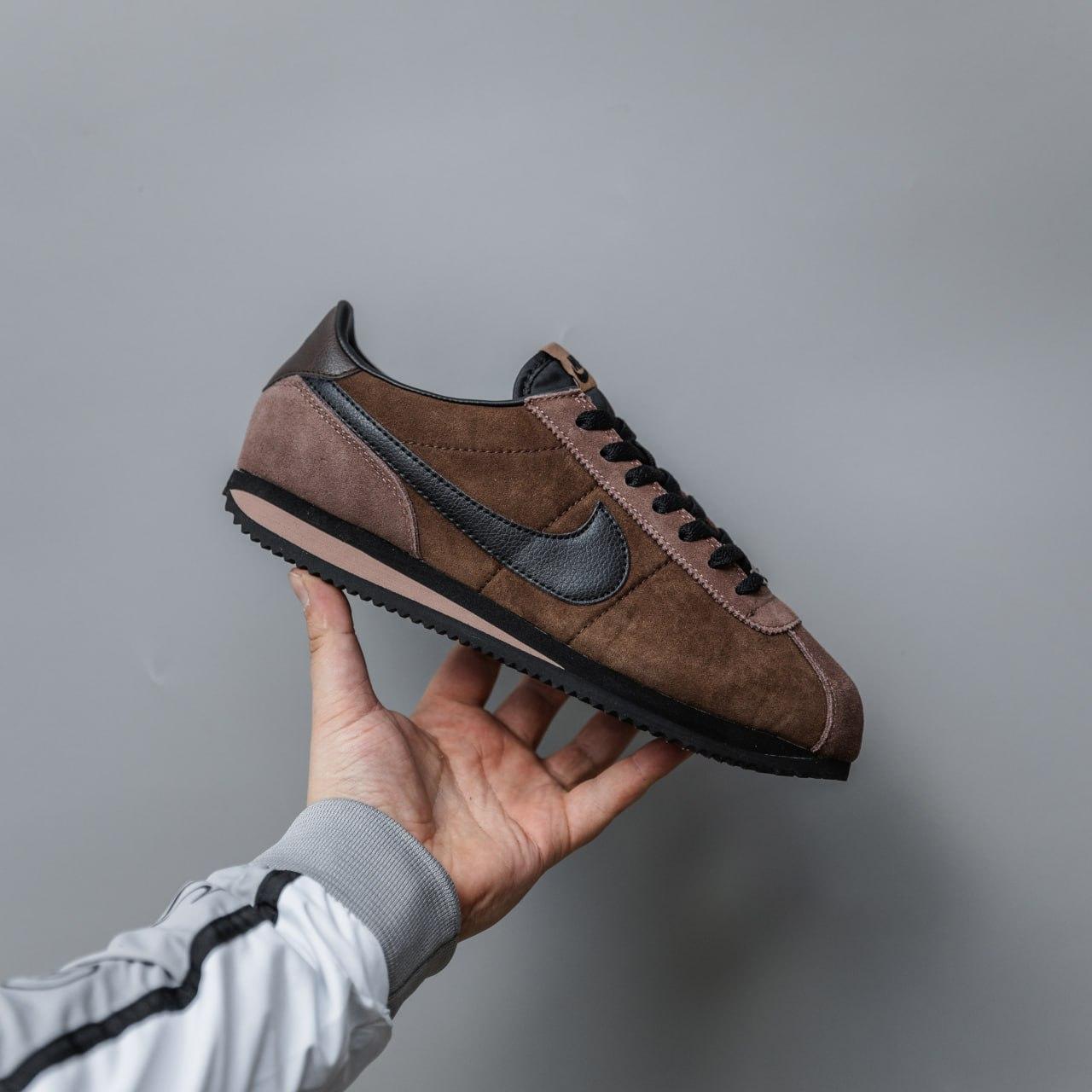 Чоловічі повсякденні кросівки Nike Cortez (коричневі) модні демісезонні кроси 3050 Найк vkross