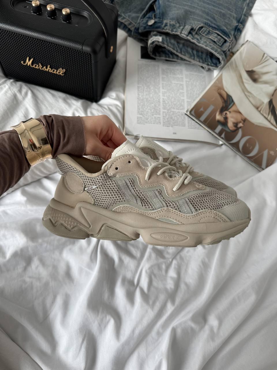 Жіночі демісезонні кросівки Adidas Ozweego (бежеві) стильні повсякденні кроси 5676350 Адас vkross, фото 1