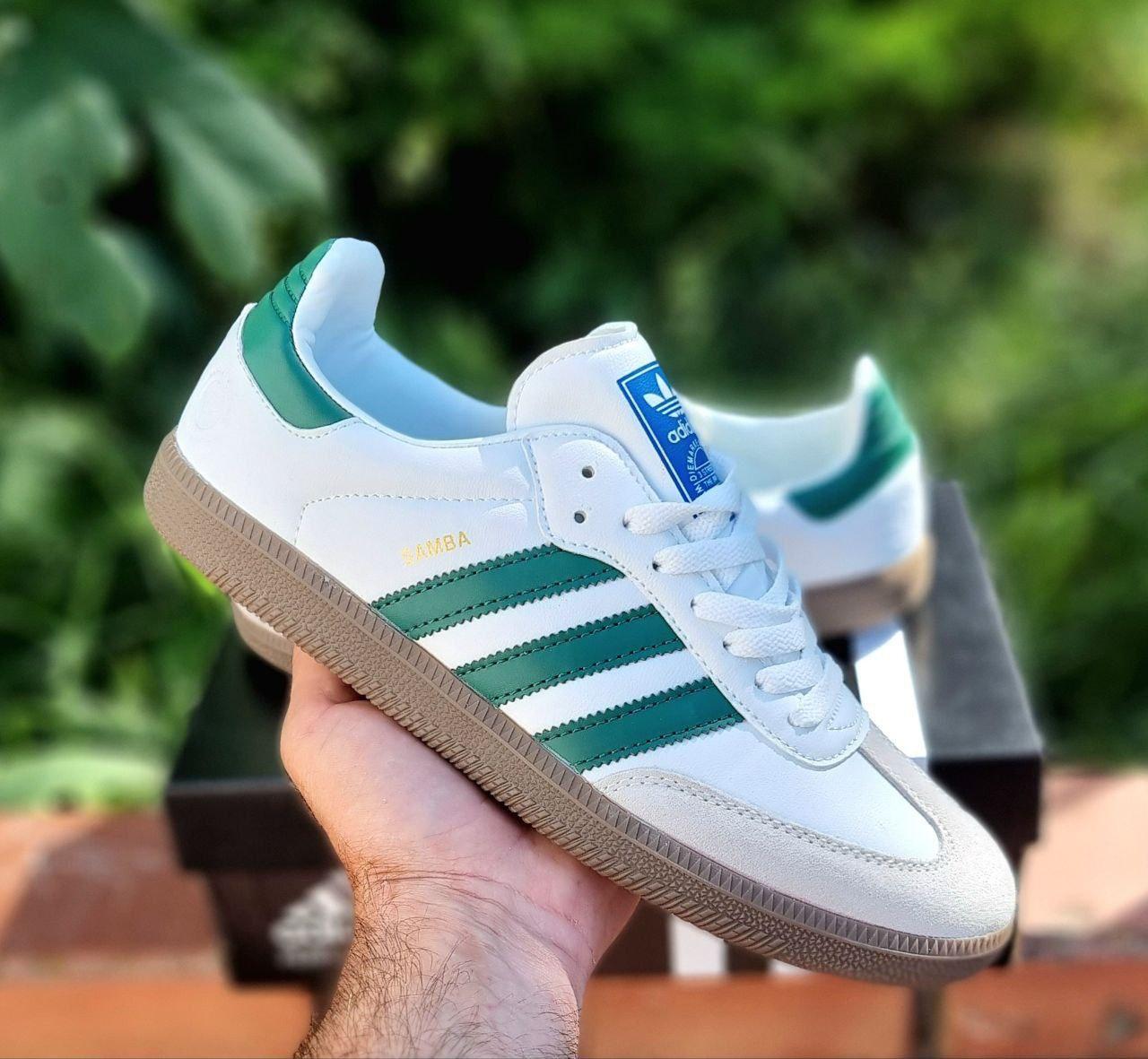 Чоловічі спортивні кросівки Adidas Samba OG (білі) стильні повсякденні кроси 01144 Адідас vkross, фото 1