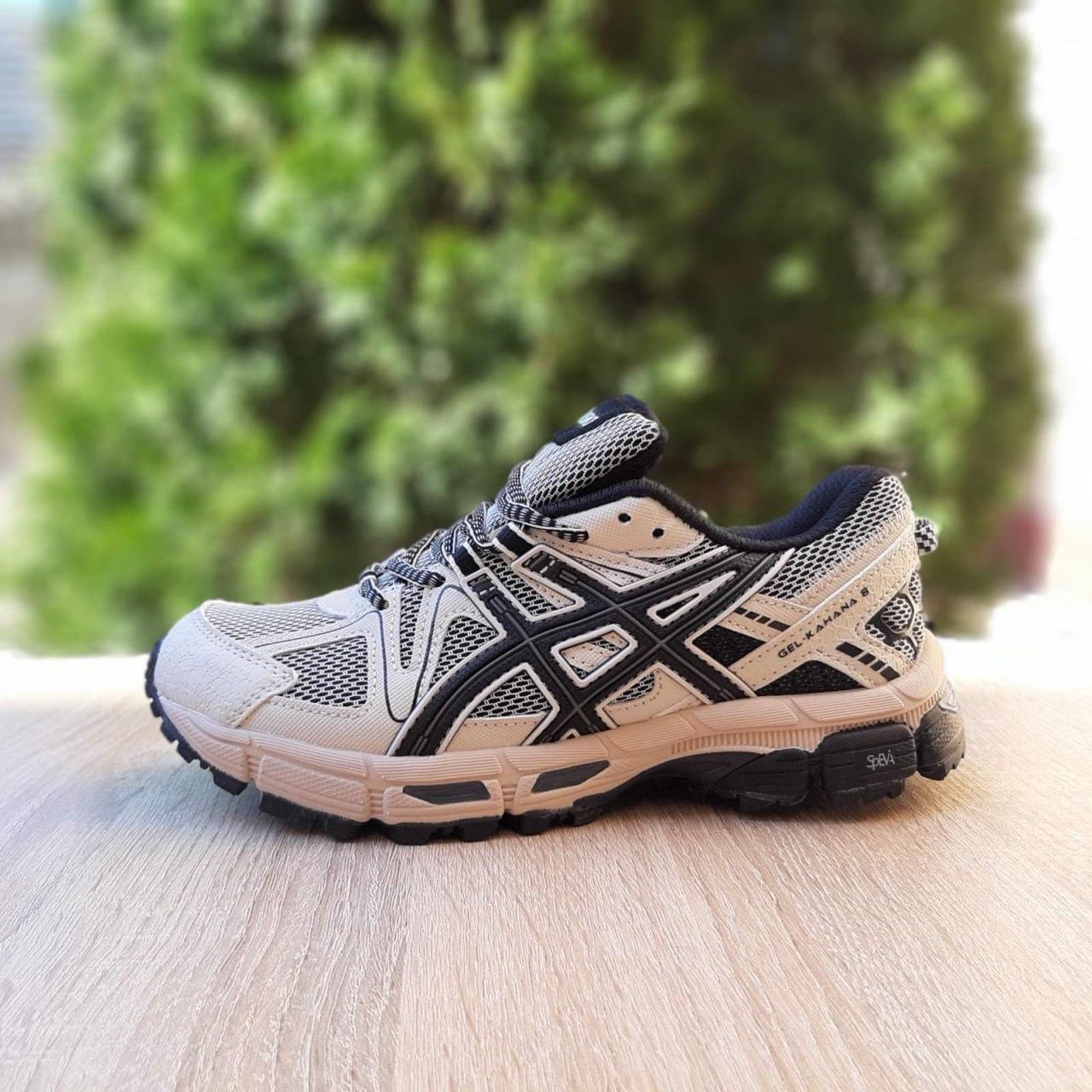 Жіночі демісезонні кросівки Asics Gel-Kahana 8 (сірі з бежевим) спортивні кросівки 21127 Асикс vkross