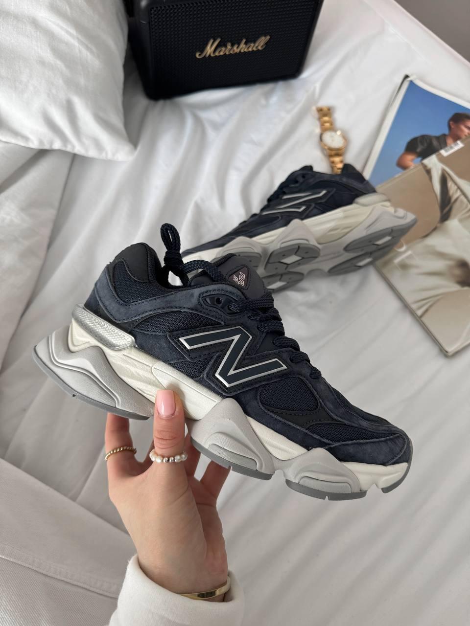 Жіночі спортивні кросівки New Balance 9060 (чорні) демісезонні кроси 46706344 Нью Беленс vkross