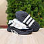 Чоловічі кросівки Adidas Niteball (чорні з білим) спортивні повсякденні 11337 Адідас vkross, фото 8