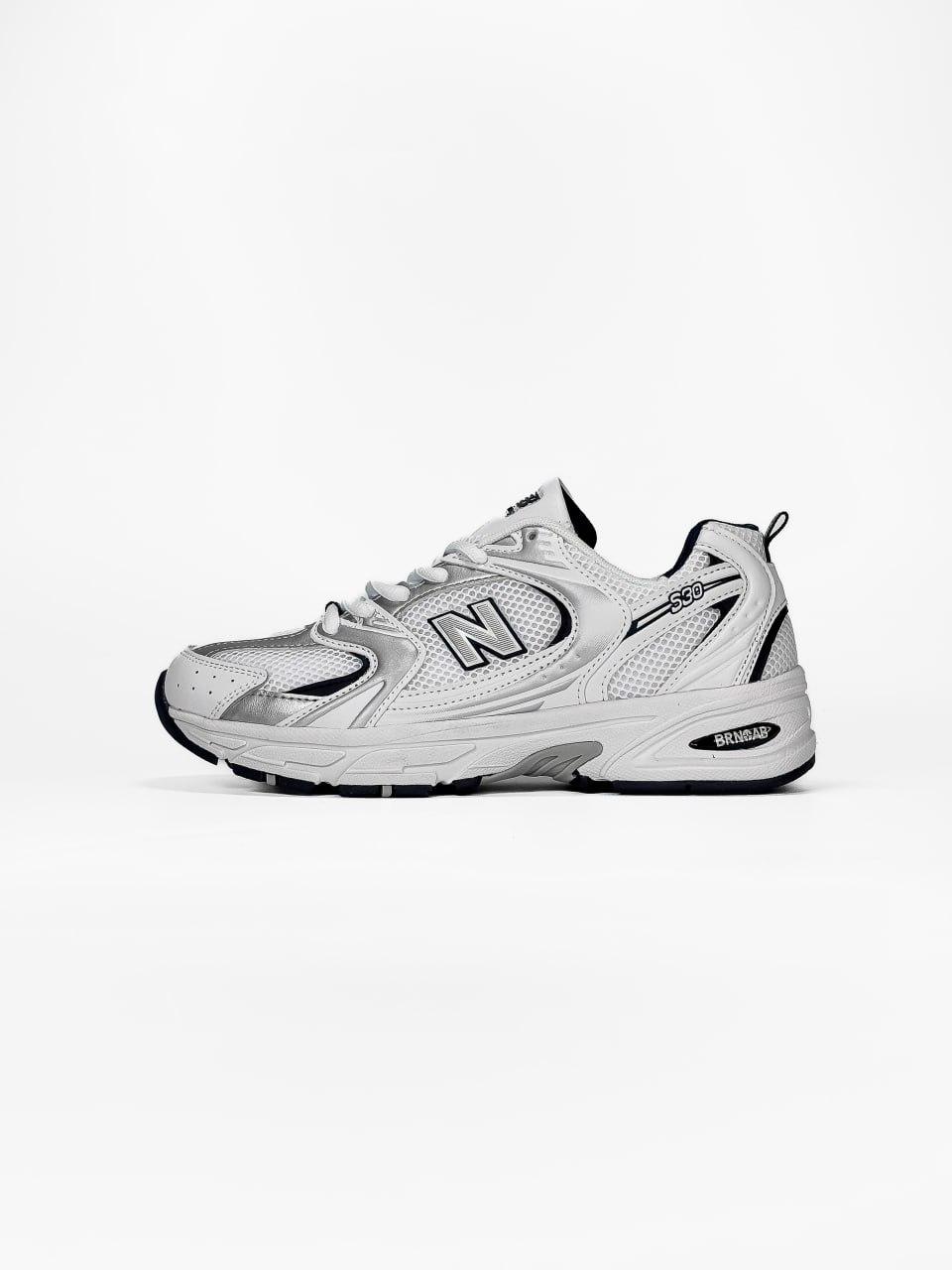 Жіночі демісезонні кросівки New Balance 530 White/Black (біло-чорні) спортивні кроси NB149 Нью Беленс vkross