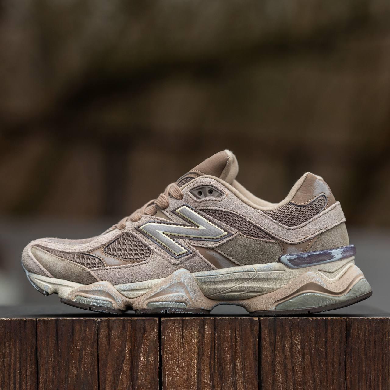 Жіночі спортивні кросівки New Balance 9060 Brown Suede (коричневі) демісезонні кроси 2146 Нью Беленс vkross