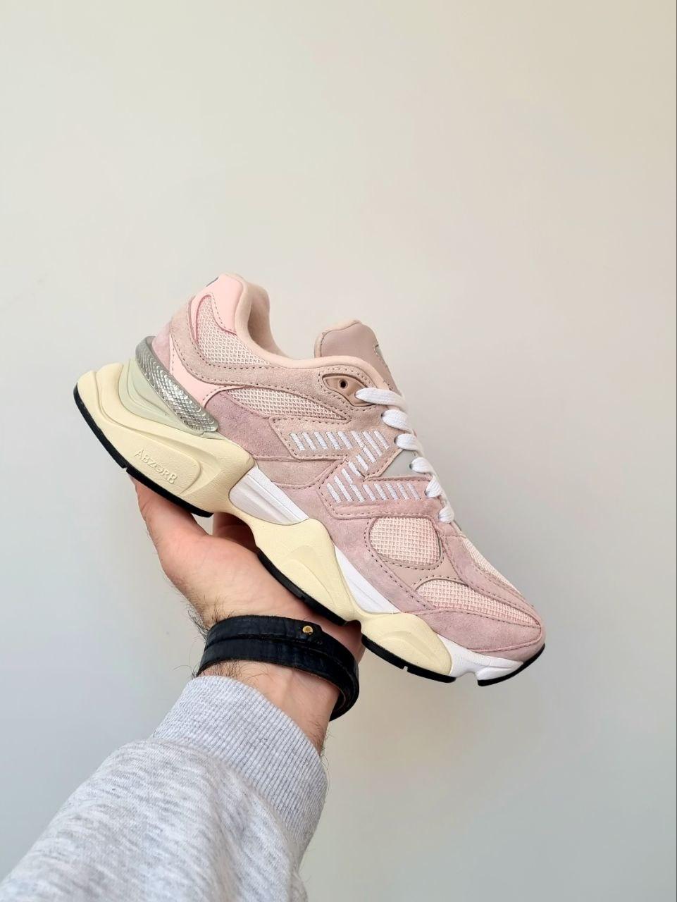 Жіночі спортивні кросівки New Balance 9060 (рожеві) демісезонні кроси 01474 Нью Беленс vkross