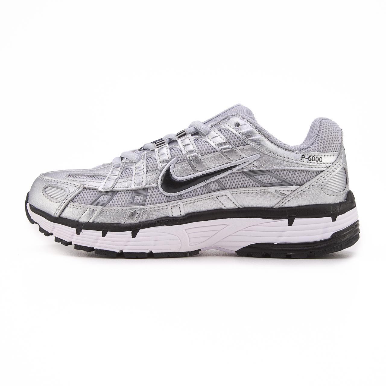 Чоловічі кросівки Nike P-6000 White Silver Black (сріблясті) модні спортивні кроси D632 Найк vkross, фото 1