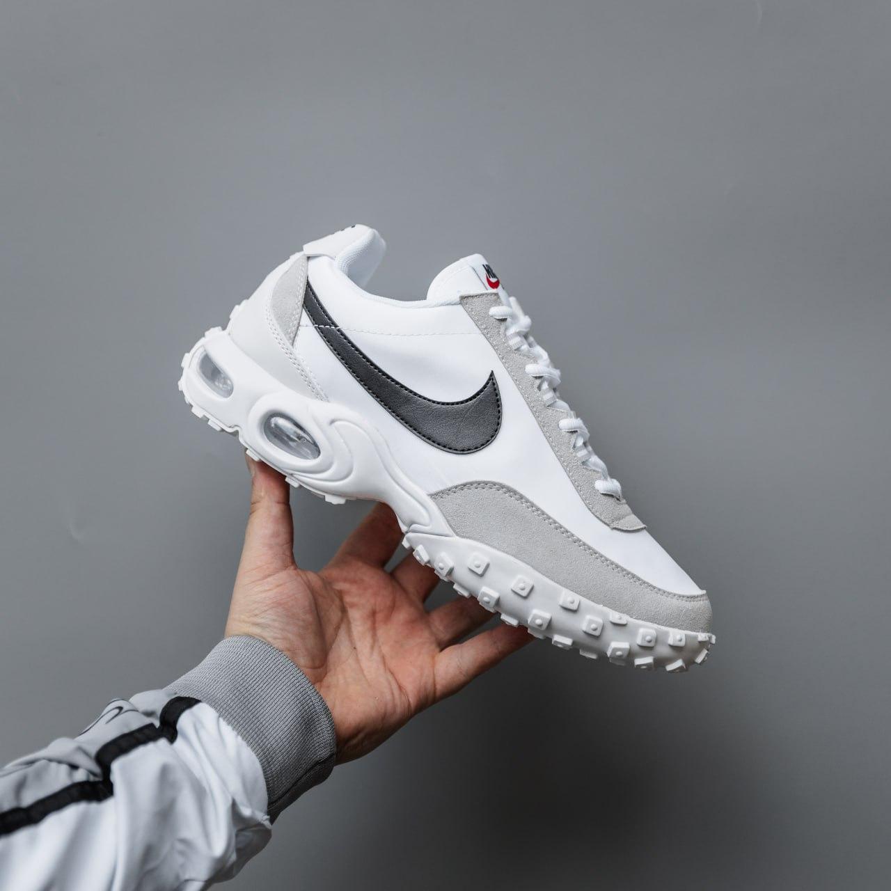 Чоловічі кросівки Nike Air Max Waffle SP Action (біло-сірі) модні спортивні кроси 3052 Найк vkross