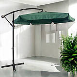 Парасоля садова з нахилом 3,5м ЗЕЛЕНА + ЧЕХОЛ Ideal Garden YN7011 Зонт садовий Зонтік Парасолька, фото 3