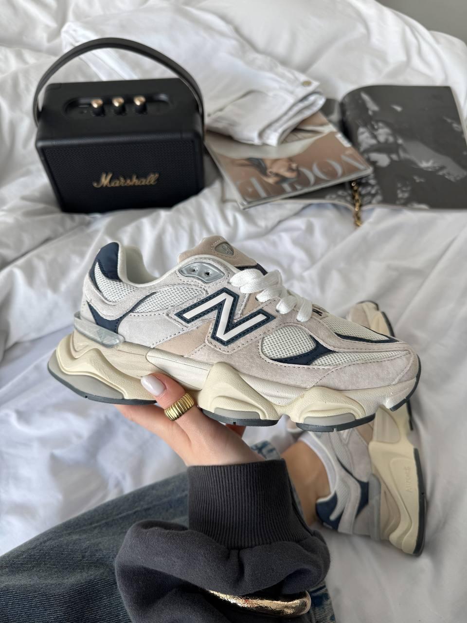 Жіночі спортивні кросівки New Balance 9060 (бежеві) демісезонні кроси 45774673 Нью Беленс vkross