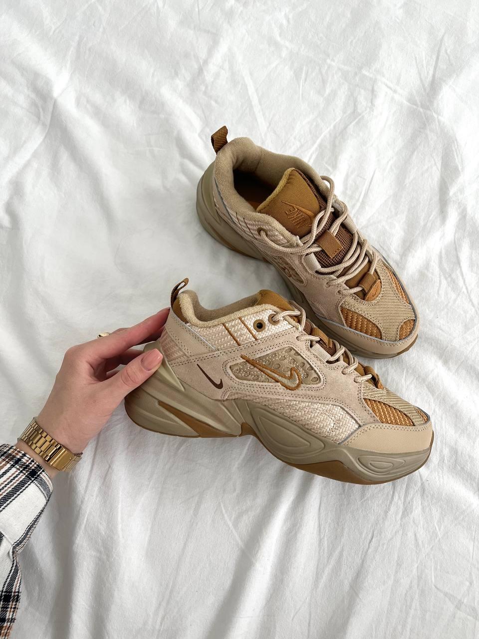 Жіночі демісезонні кросівки Nike M2K Tekno (бежеві) модні спортивні кроси 49048 Найк vkross