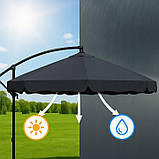 Парасоля садова з нахилом 3,5м СВІТЛО СІРА + ЧЕХОЛ Ideal Garden YN7011 Зонт садовий Зонтік Парасолька, фото 5