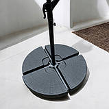 Парасоля садова з нахилом 3,5м СВІТЛО СІРА + ЧЕХОЛ Ideal Garden YN7011 Зонт садовий Зонтік Парасолька, фото 10