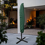 Парасоля садова з нахилом 3,5м ЗЕЛЕНА + ЧЕХОЛ Ideal Garden YN7011 Зонт садовий Зонтік Парасолька, фото 5