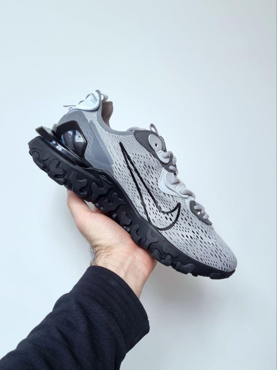 Чоловічі спортивні кросівки Nike React Vision (світло-сірі) модні літні кроси 01422 Найк vkross, фото 1