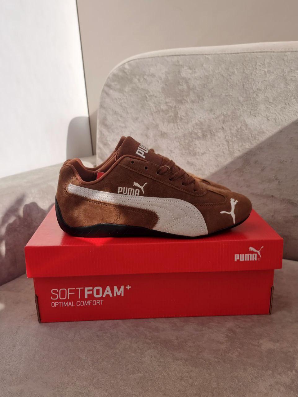 Жіночі демісезонні кросівки Puma Speedcat Og Brown (коричневі) спортивні стильні кроси 01467 Пума vkross