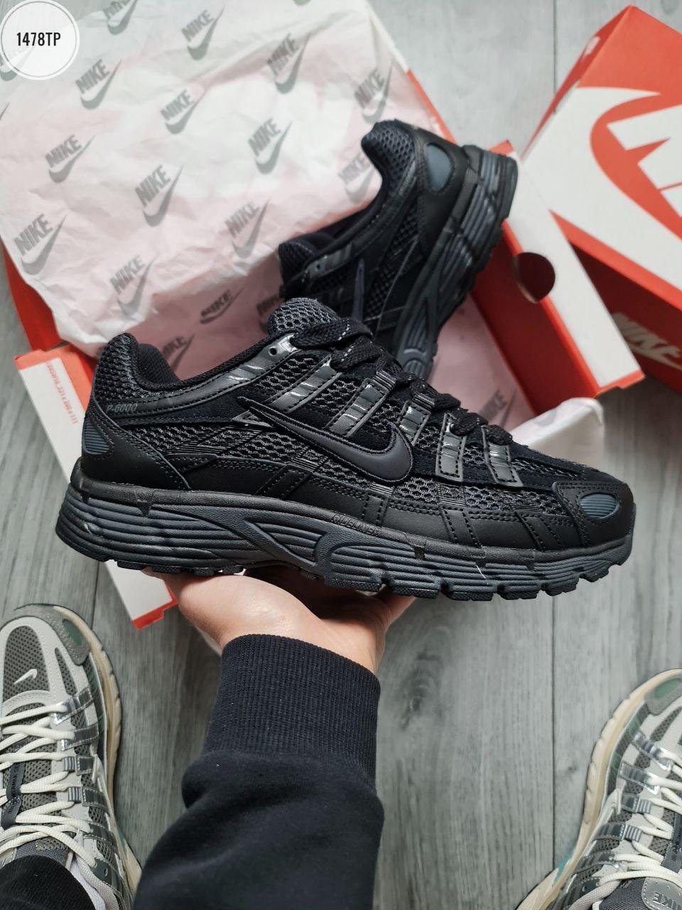 Чоловічі кросівки Nike R-6000 Total Black (чорні) модні спортивні кроси 1478TP Найк vkross