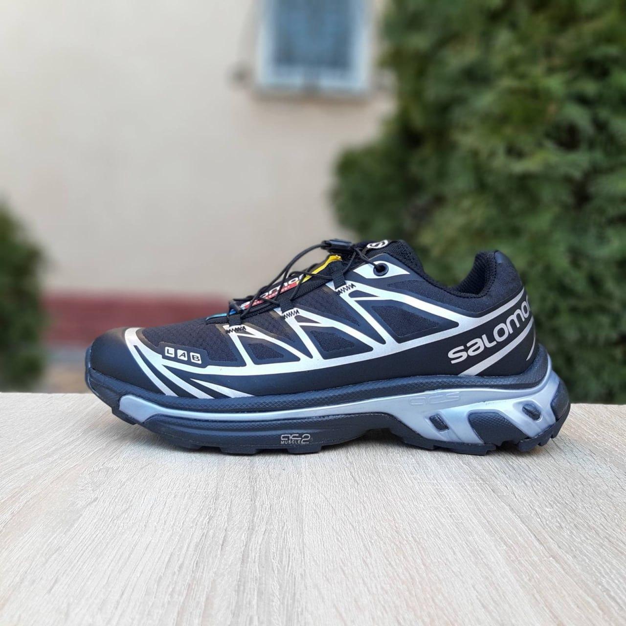 Чоловічі демісезонні кросівки Salomon XT-6 GTX (чорні з білим) повсякденні спортивні кроси 11442 Саломон vkross