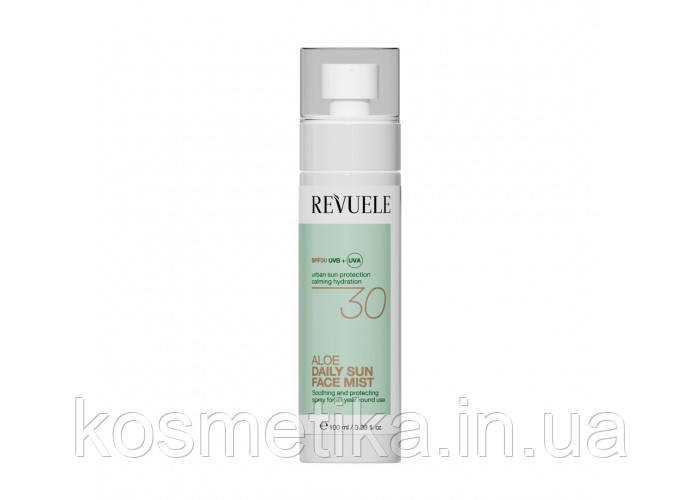 Сонцезахисний спрей для обличчя з алое вера SPF 30 Revuele, 100 мл