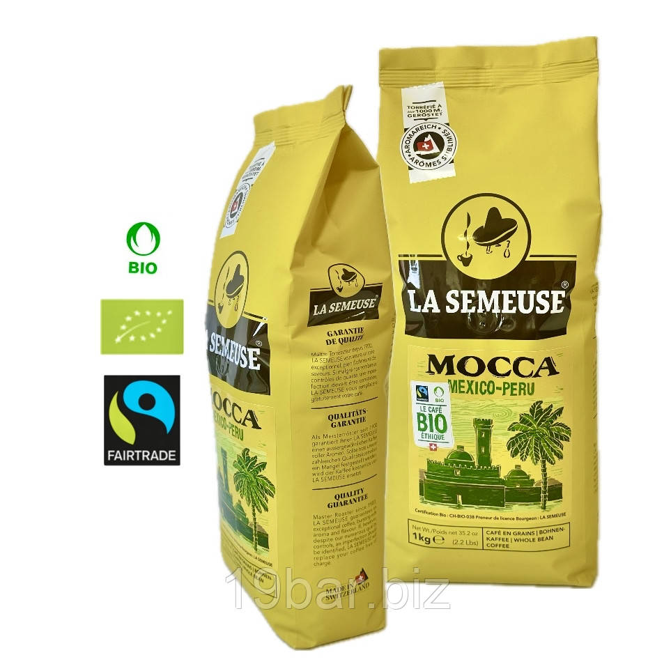 Кава в зернах La Semeuse Mocca BIO 100% Арабика 1kg, фото 1