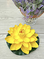 Штучний лотос для водойми, діаметр 18 см — декоративна квітка для ставка, басейну, фонтану, фото 5