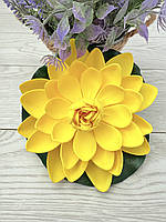 Штучний лотос для водойми, діаметр 18 см — декоративна квітка для ставка, басейну, фонтану, фото 3