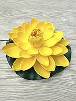 Штучний лотос для водойми, діаметр 18 см — декоративна квітка для ставка, басейну, фонтану, фото 6