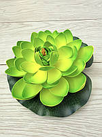 Штучний лотос для водойми, діаметр 18 см — декоративна квітка для ставка, басейну, фонтану, фото 4