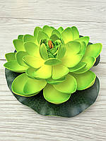 Штучний лотос для водойми, діаметр 18 см — декоративна квітка для ставка, басейну, фонтану, фото 3