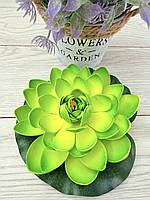 Штучний лотос для водойми, діаметр 18 см — декоративна квітка для ставка, басейну, фонтану, фото 2