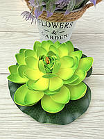 Штучний лотос для водойми, діаметр 18 см — декоративна квітка для ставка, басейну, фонтану, фото 6