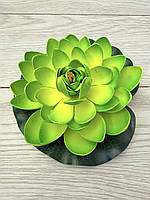 Штучний лотос для водойми, діаметр 18 см — декоративна квітка для ставка, басейну, фонтану, фото 5