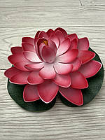 Штучний лотос для водойми, діаметр 18 см — декоративна квітка для ставка, басейну, фонтану, фото 6