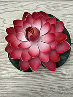 Штучний лотос для водойми, діаметр 18 см — декоративна квітка для ставка, басейну, фонтану, фото 5