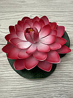 Штучний лотос для водойми, діаметр 18 см — декоративна квітка для ставка, басейну, фонтану, фото 4