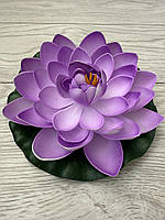 Штучний лотос для водойми, діаметр 18 см — декоративна квітка для ставка, басейну, фонтану, фото 2