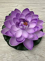 Штучний лотос для водойми, діаметр 18 см — декоративна квітка для ставка, басейну, фонтану, фото 3